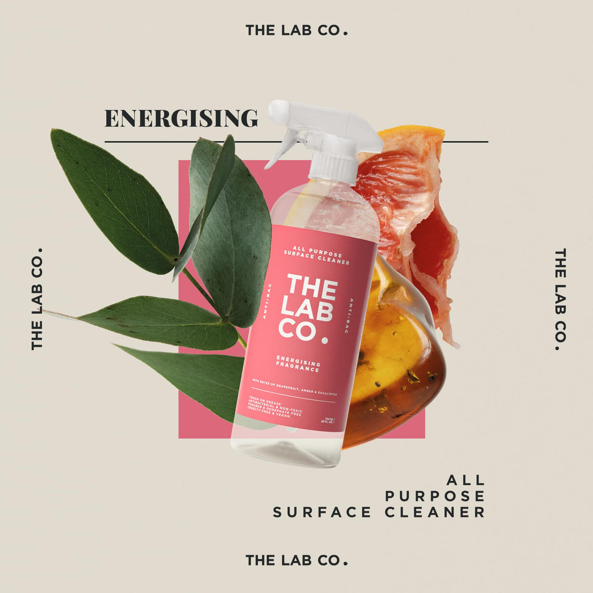 The Lab Co. Antibacterial All Purpose Cleaner - 750ml | Multi Surface, Streak Free, Pet Friendly 3