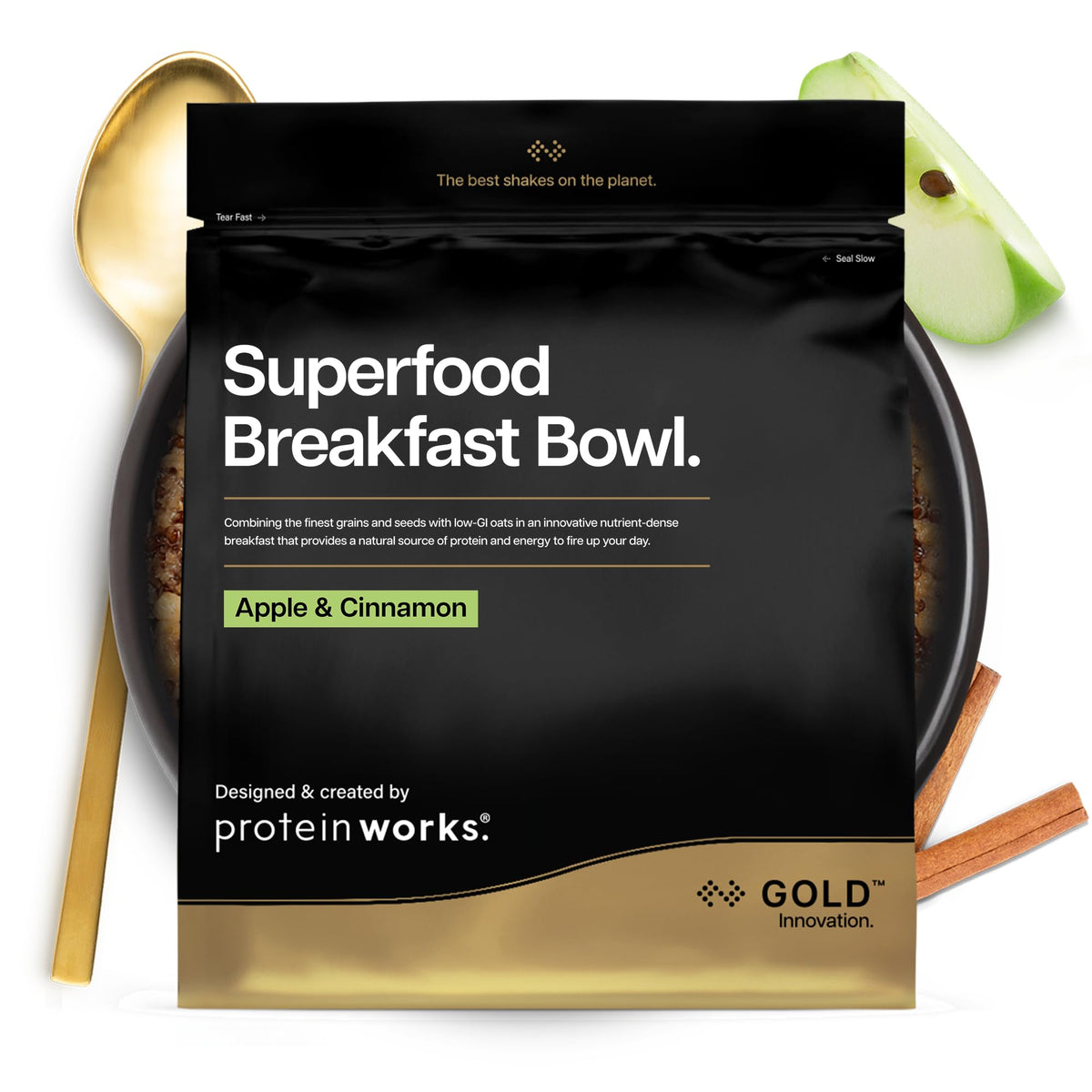 THE PROTEIN WORKS Superfood Breakfast Bowl - Apple & Cinnamon, 1.2kg