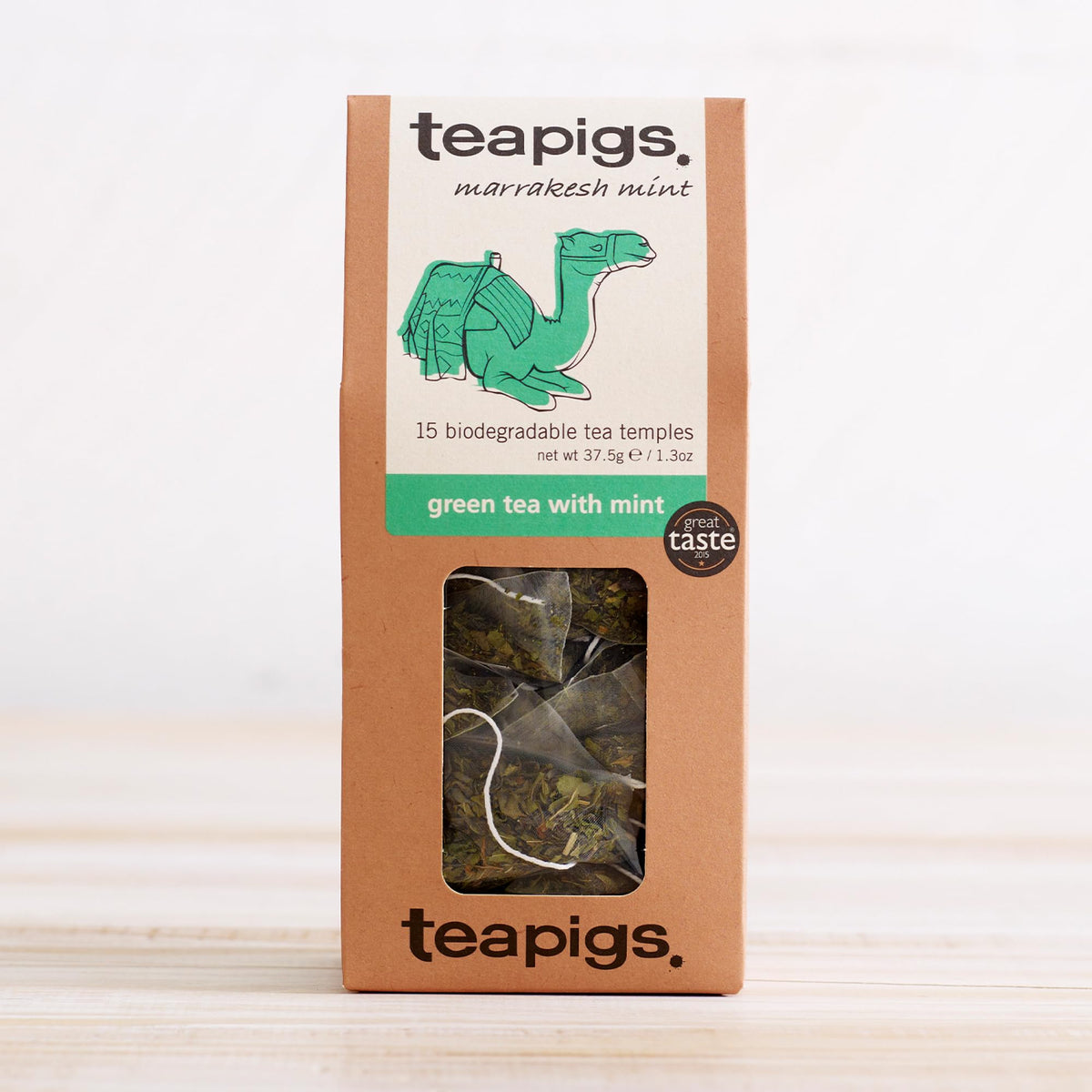 teapigs Green Tea with Mint - Traditional Moroccan Blend - 15 Count (Pack of 2)