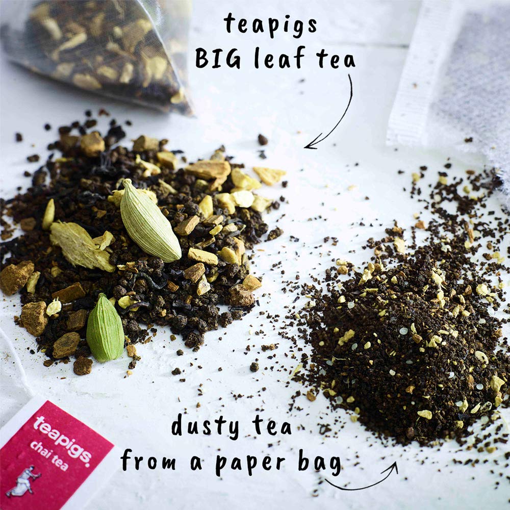 teapigs Masala Chai Loose Tea - Authentic Whole Spices, Warming & Spicy Flavor | 500g (2 x 250g Packs)