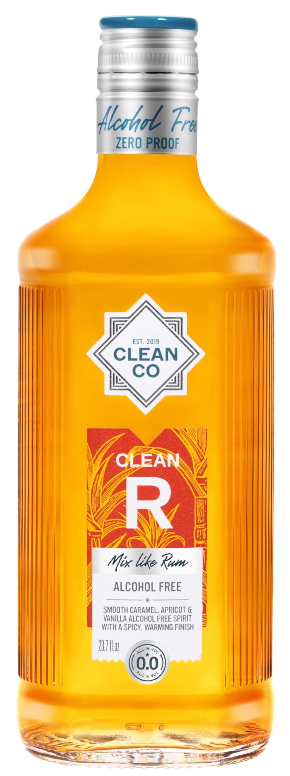 Clean Co Clean R Golden Spiced Non-Alcoholic Rum Alternative - 70cl Bottle, 0.4% ABV