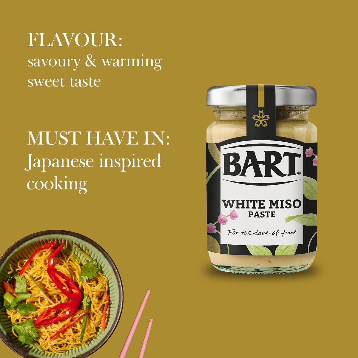 BART White Miso Paste - 6 x 100g Jars | Savoury Japanese Flavour | Vegan & Gluten-Free