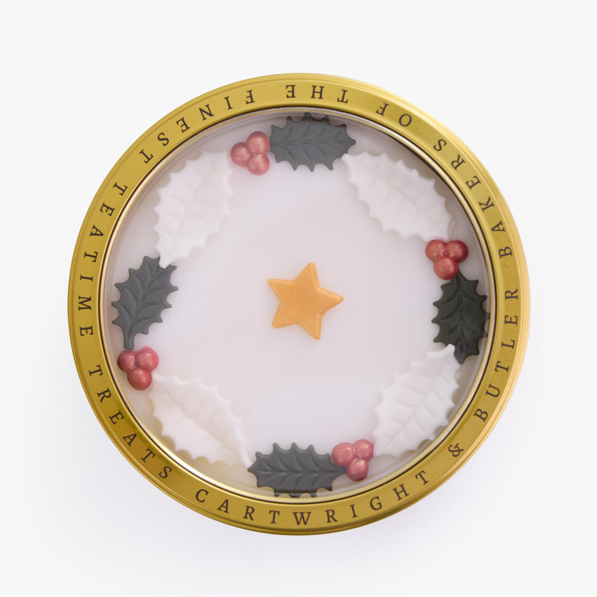 Cartwright & Butler Merry Christmas Iced Round Cake - 700g | Reusable Tin 3
