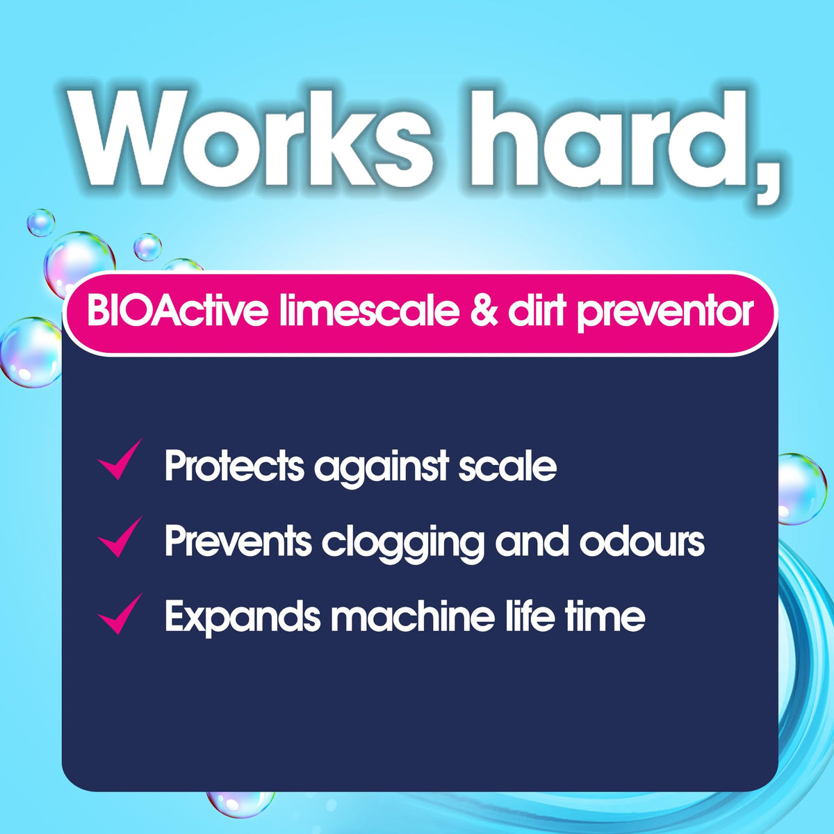 Ecozone BIOActive Limescale & Dirt Preventor Liquid - Washing Machine Cleaner | 750 ml | Bleach-Free 3