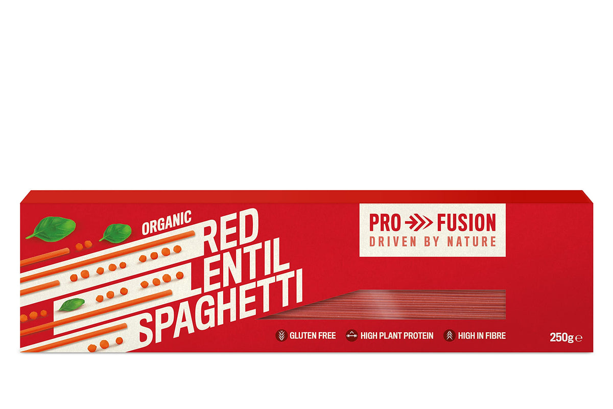 Profusion Organic Red Lentil Spaghetti - High Protein, Gluten-Free | 250g (Pack of 6)