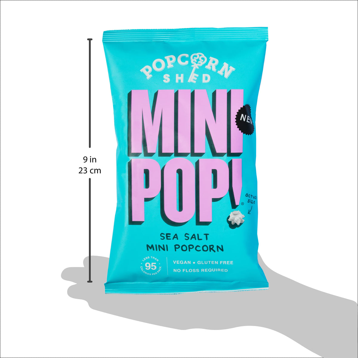 Popcorn Shed Mini Pop! Sea Salt Popcorn - Vegan, Low Calorie, Allergen Free, 20g 6