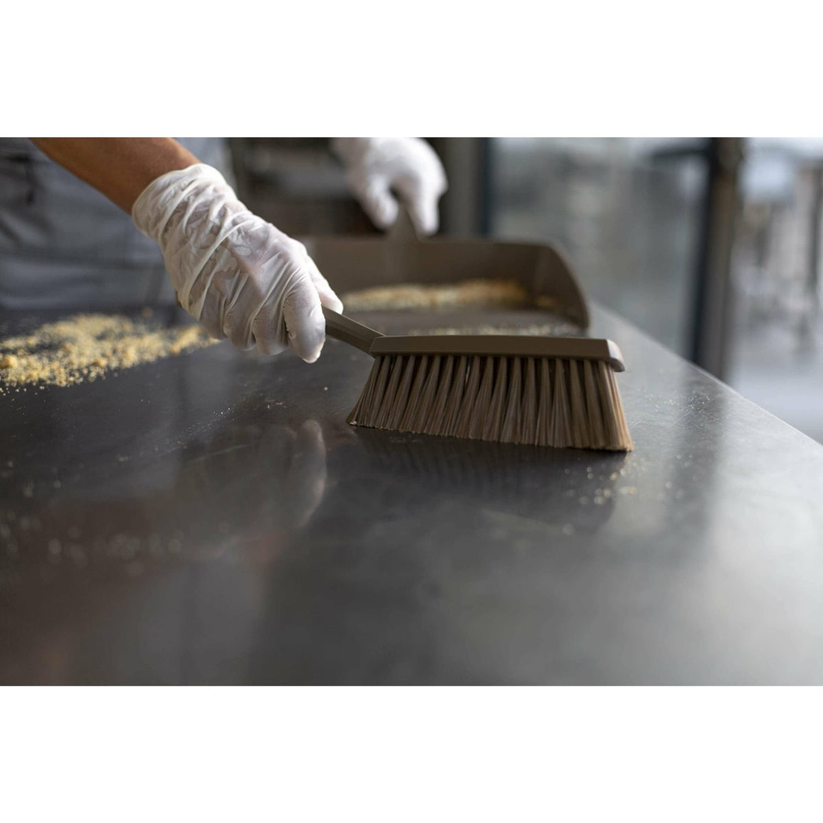 Vikan Bench Brush - Soft Bristle Dustpan Brush for Fine Particles | Green | Polypropylene 8