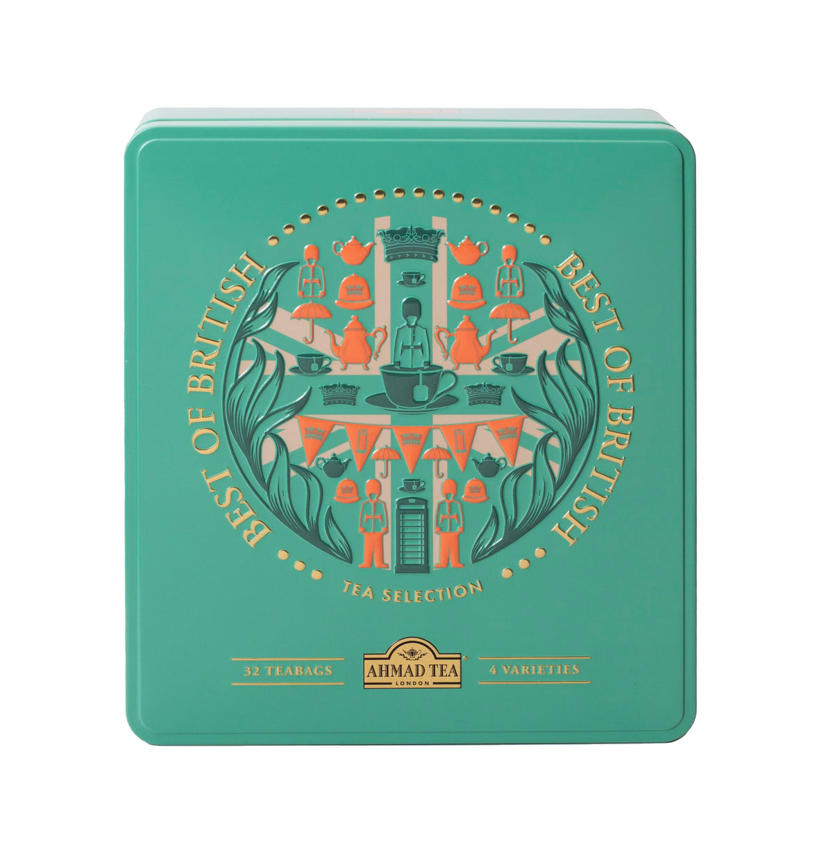 Ahmad Tea London Green Crest Tea Selection Caddy - 32 Teabags