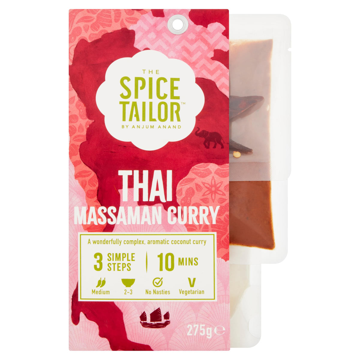 The Spice Tailor Thai Massaman Curry Sauce Meal Kit - Pack of 5 (275g Each) 3