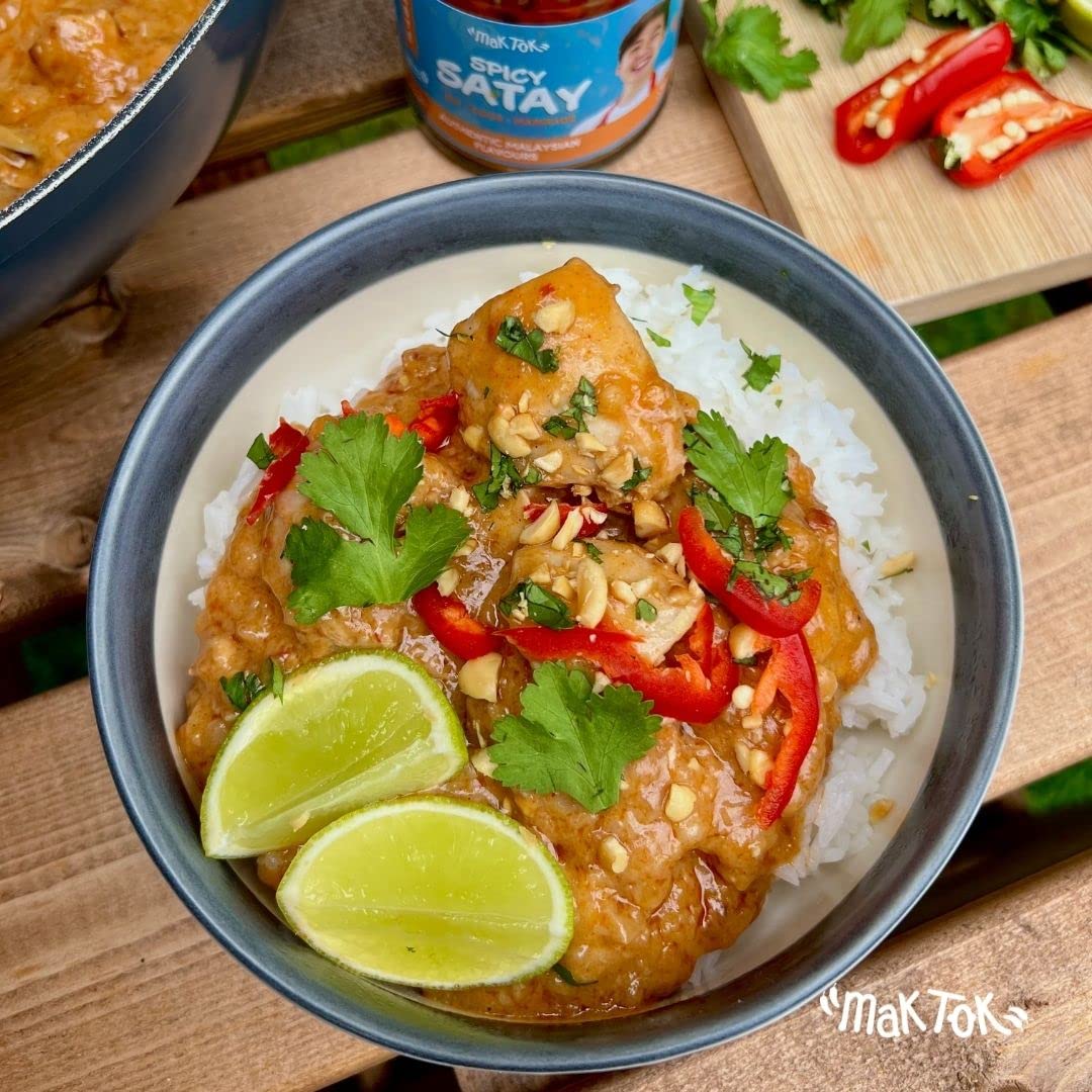 Mak Tok Authentic Malaysian Satay Chilli Paste - Mild Heat, All Natural Ingredients, Vegan Friendly, 190g 4