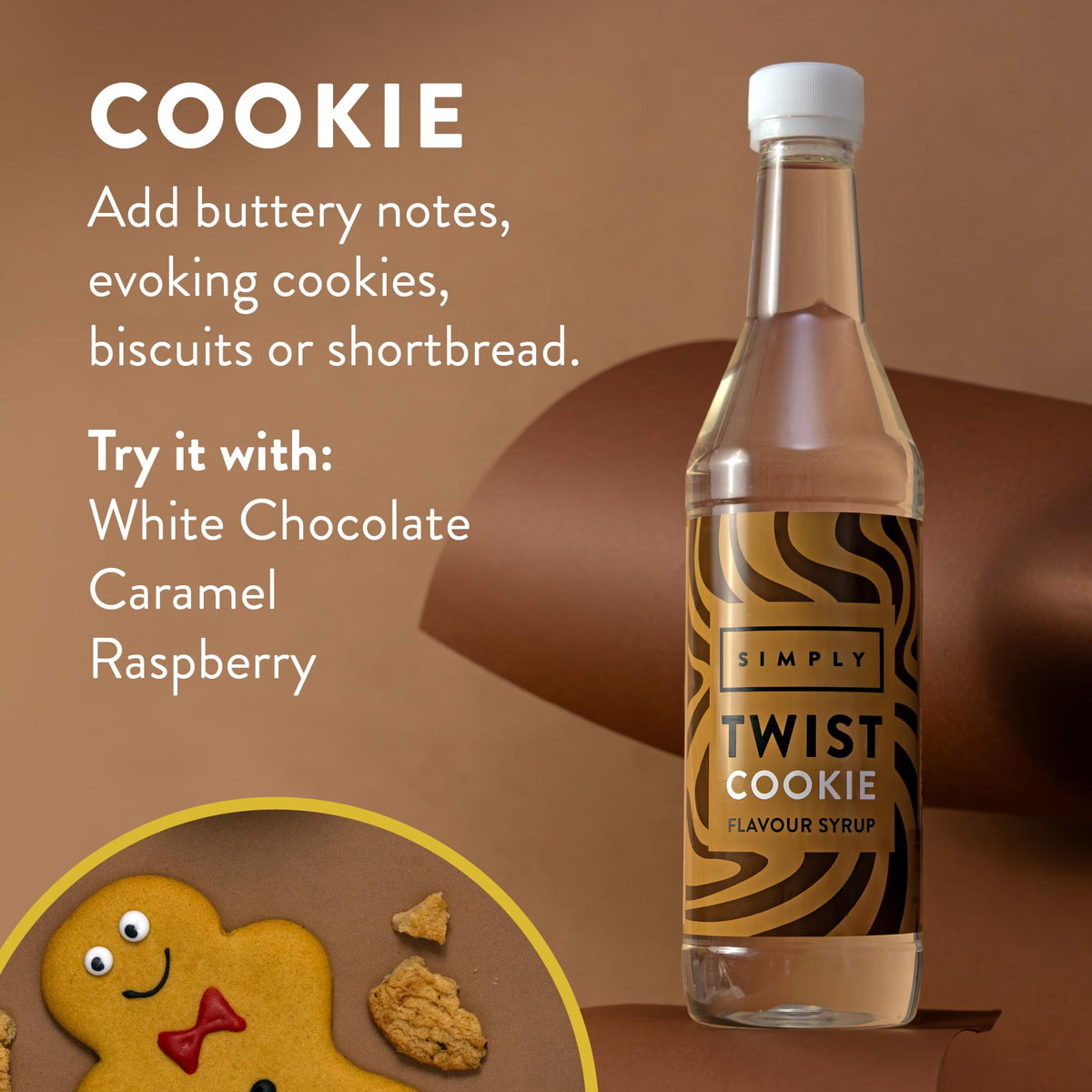 Simply Cookie Flavour Coffee Syrup - 485ml 6