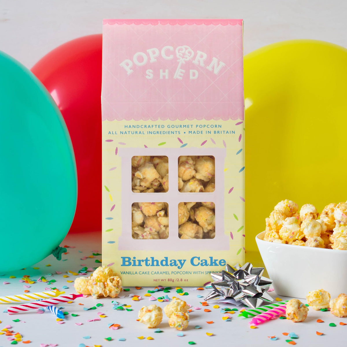 Popcorn Shed Birthday Cake Gourmet Popcorn - Vanilla Caramel Flavour | 3 x 80g Packs 5
