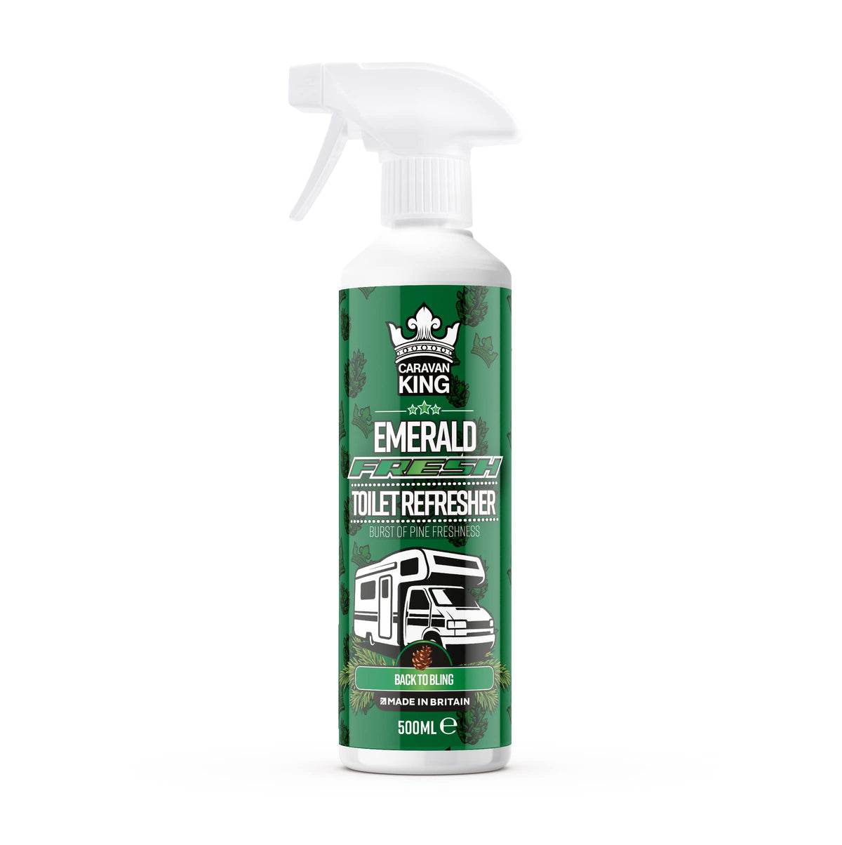 Caravan King Toilet Refresher Spray - Antibacterial Odour Control | Pine Scent | 500ml 1