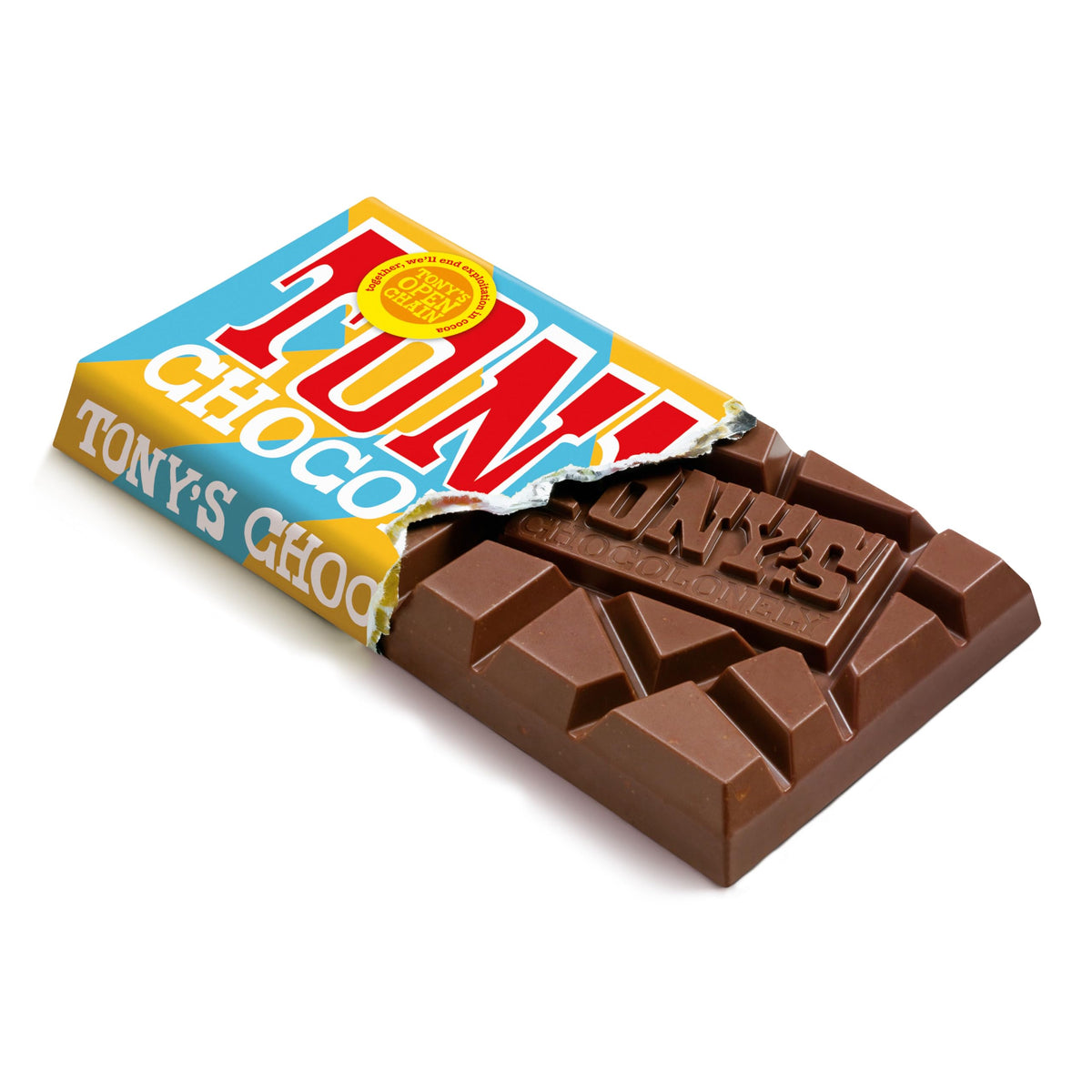 Tony's Chocolonely Milk Chocolate Rice Crispy Caramel Bar - 180g (Pack of 2)