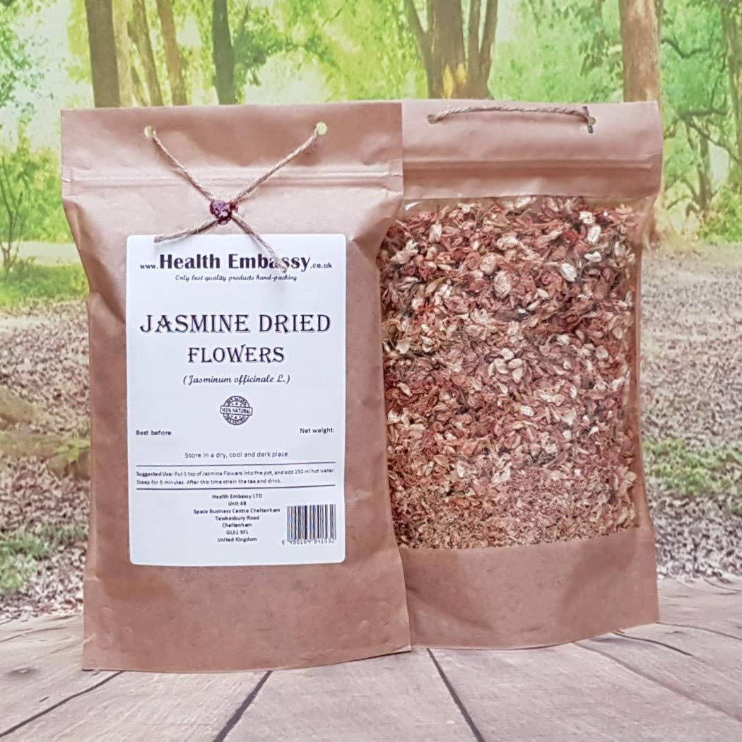 Health Embassy Jasmine Flowers - 100% Natural Herbal Tea, 50g