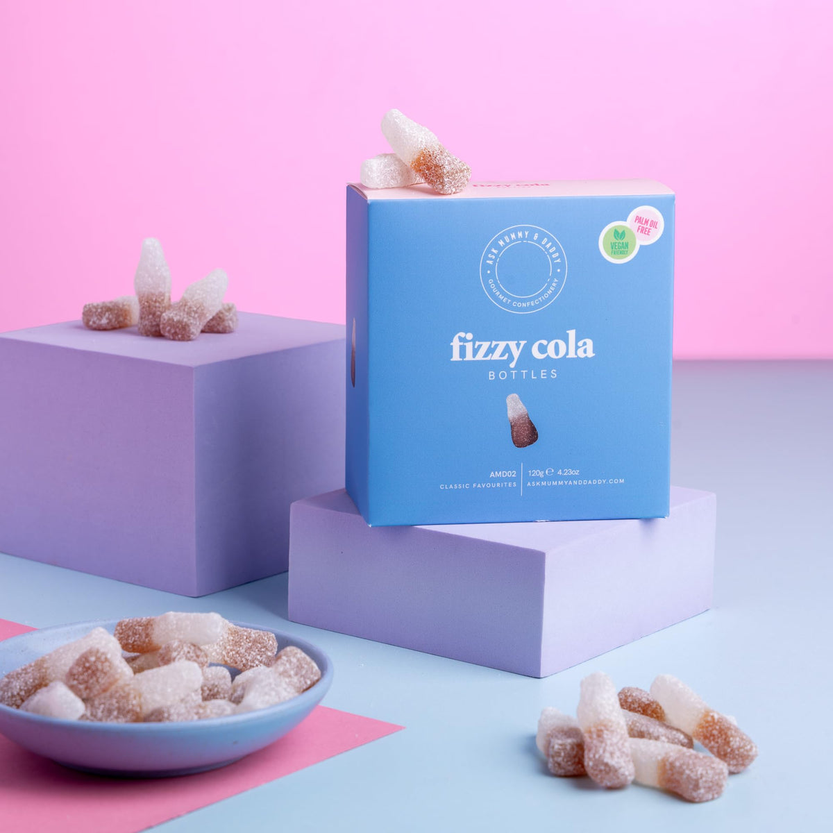 Ask Mummy & Daddy Fizzy Cola Gift Box - 120g | Vegan Friendly | Biodegradable Packaging