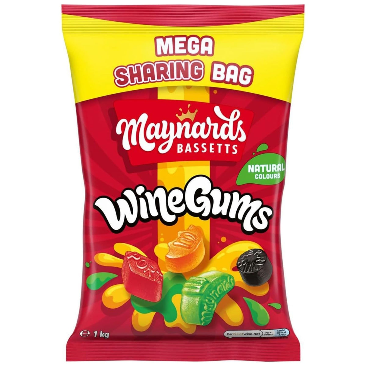 Maynards Bassetts Wine Gums - Fruity Chewy Sweets | 1 kg Bag