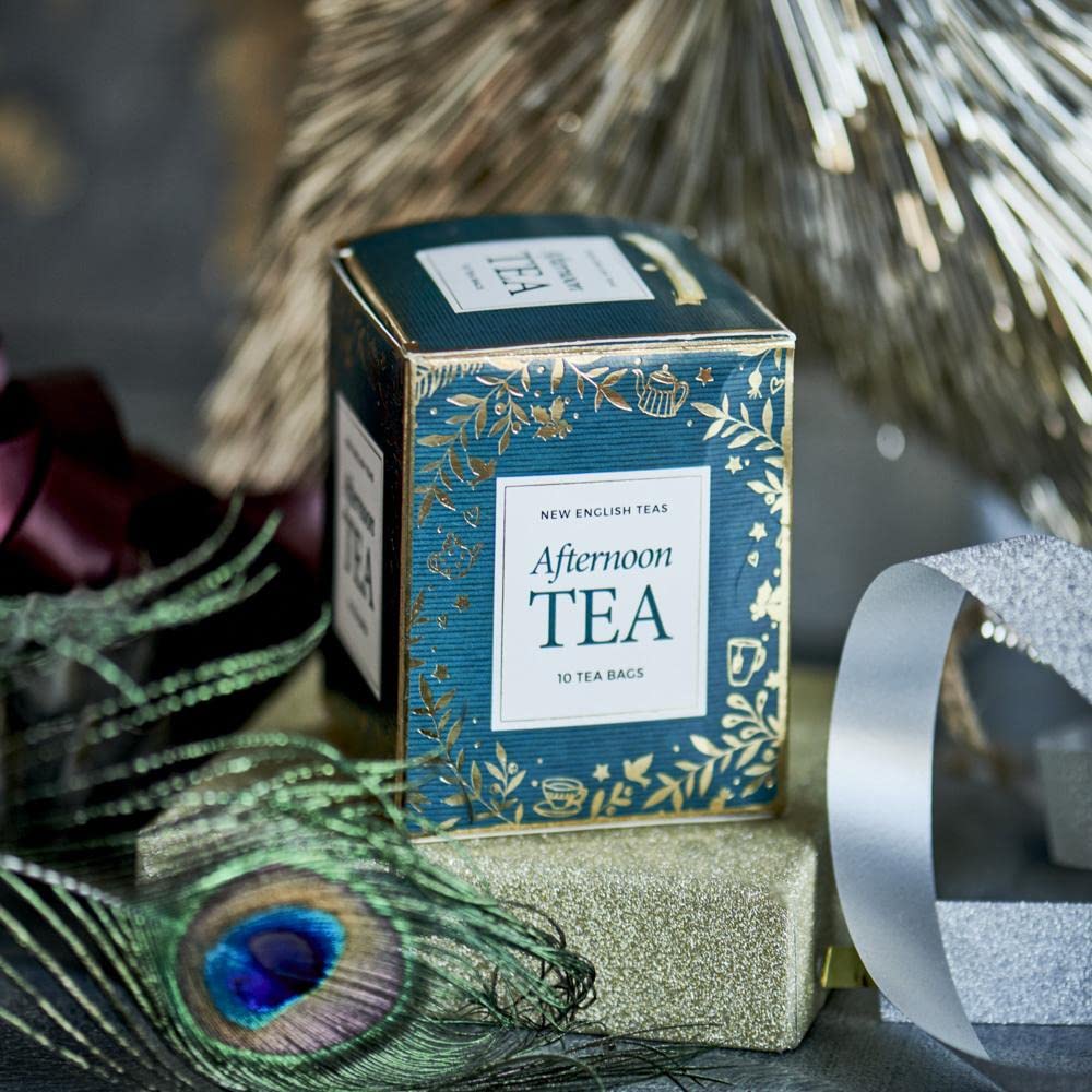 New English Teas Christmas English Afternoon Tea - 10 Teabags | Medium Bodied | Green Carton 2