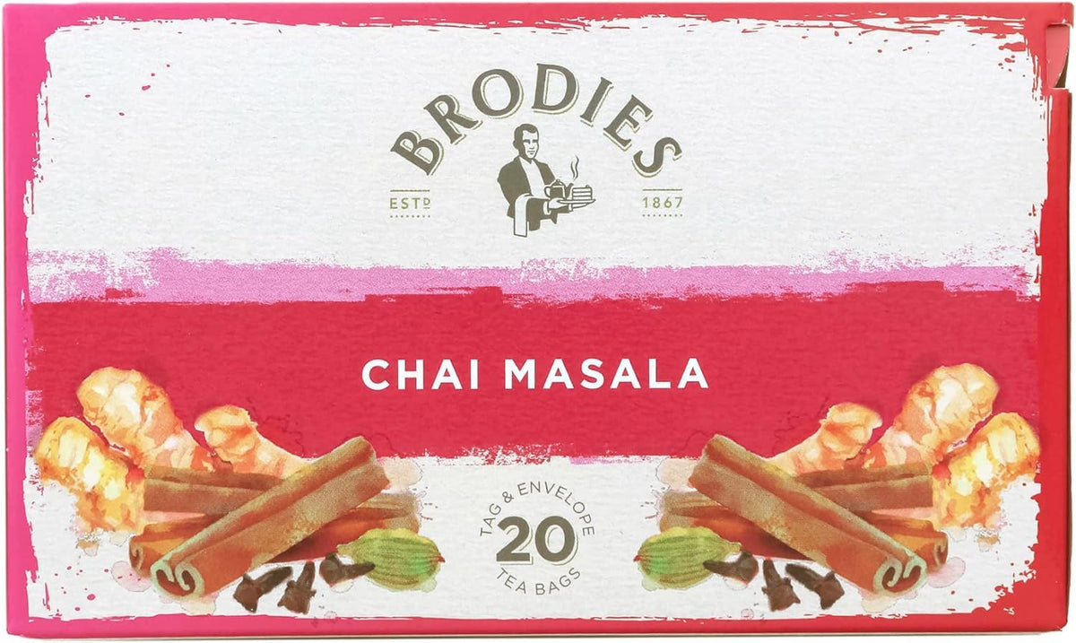 Brodies Chai Masala Black Tea - 6 Boxes of 20 Tea Bags (120 Total) 7