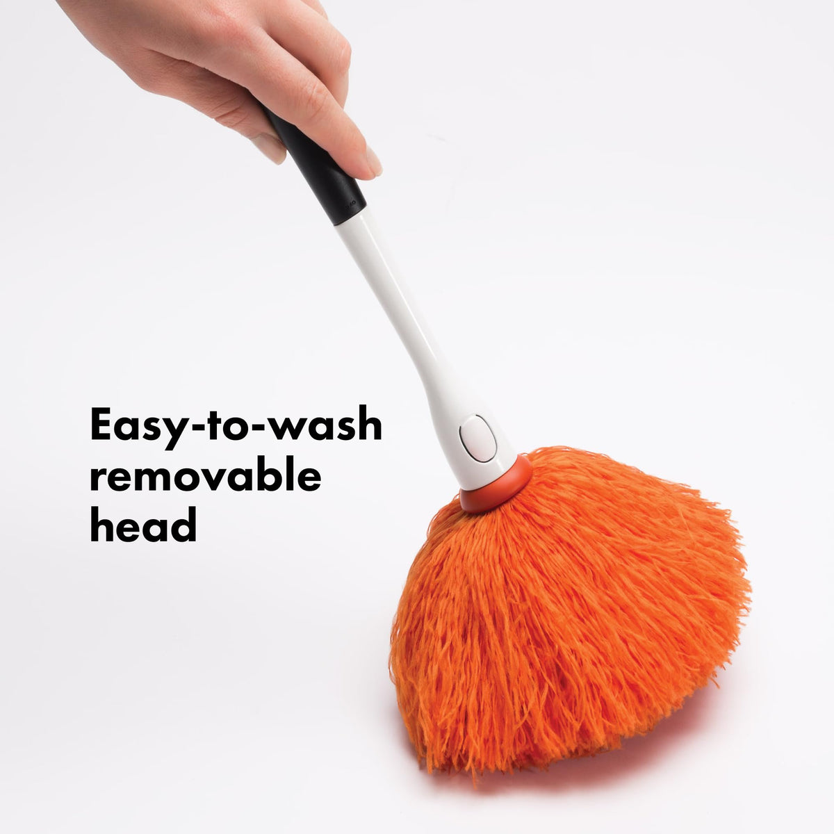 OXO Good Grips Microfiber Delicate Duster - Machine Washable Head | Orange 5