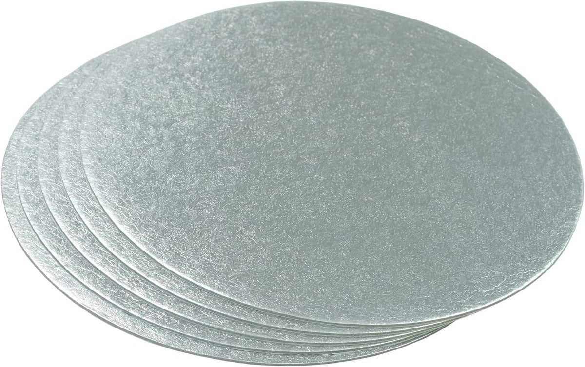 Culpitt Round Cake Cards - 1.8mm Thick, 6 Inch, Pack of 25 | Silver Fern Embossed 5