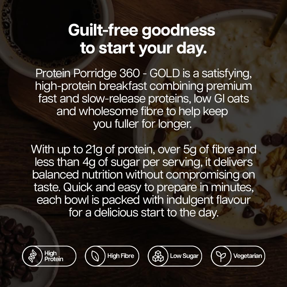 THE PROTEIN WORKS Protein Porridge 360 - Banana Choc Chip, 500g 5