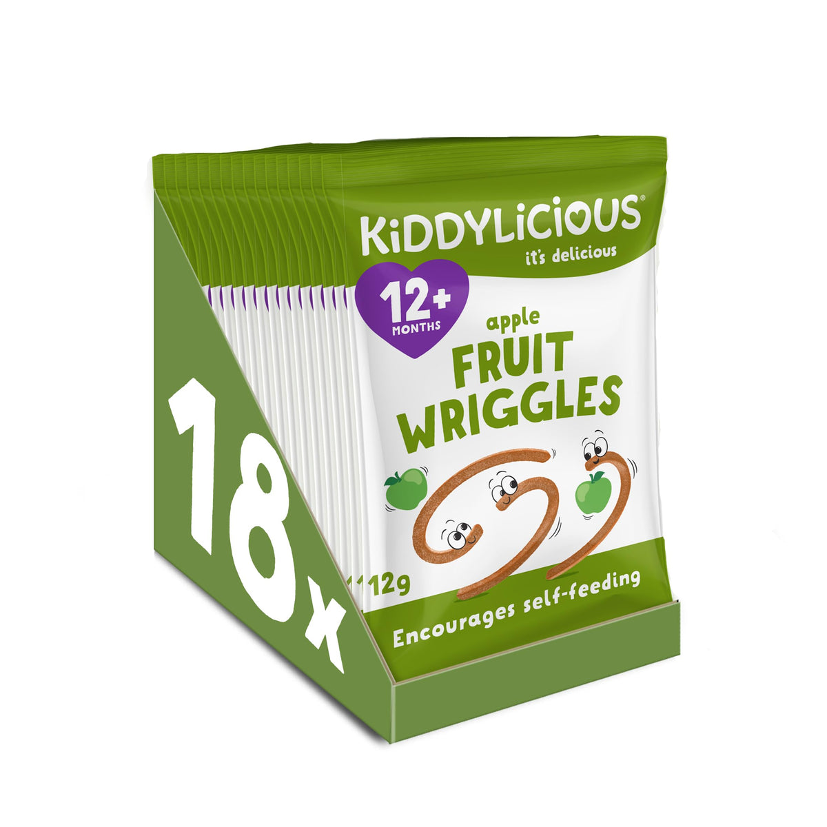 Kiddylicious Apple Wriggles - Real Fruit Snack | Gluten Free, Vegetarian | 12 Months+ 1