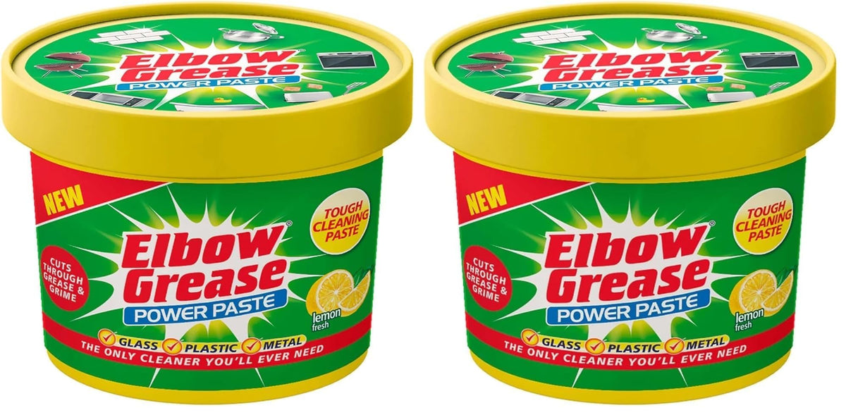 Elbow Grease All-Purpose Paste - Tough Stain Removal | Lemon Scent | 350g Tub (Pack of 2)