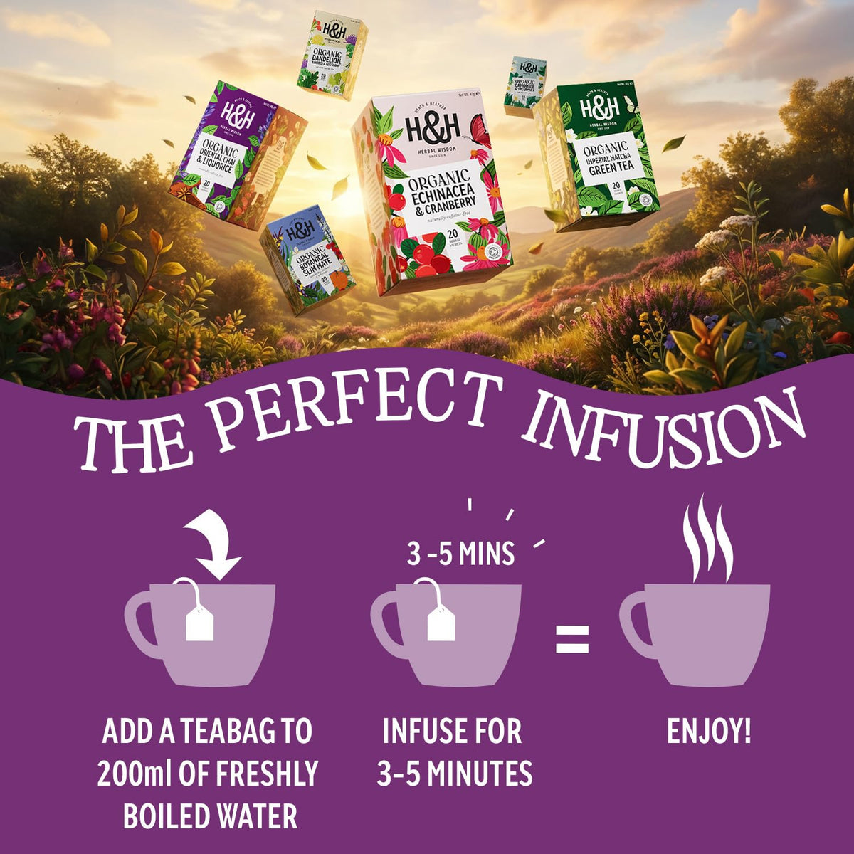 Heath & Heather Organic Oriental Chai & Liquorice Tea - 20 Biodegradable Tea Bags 4