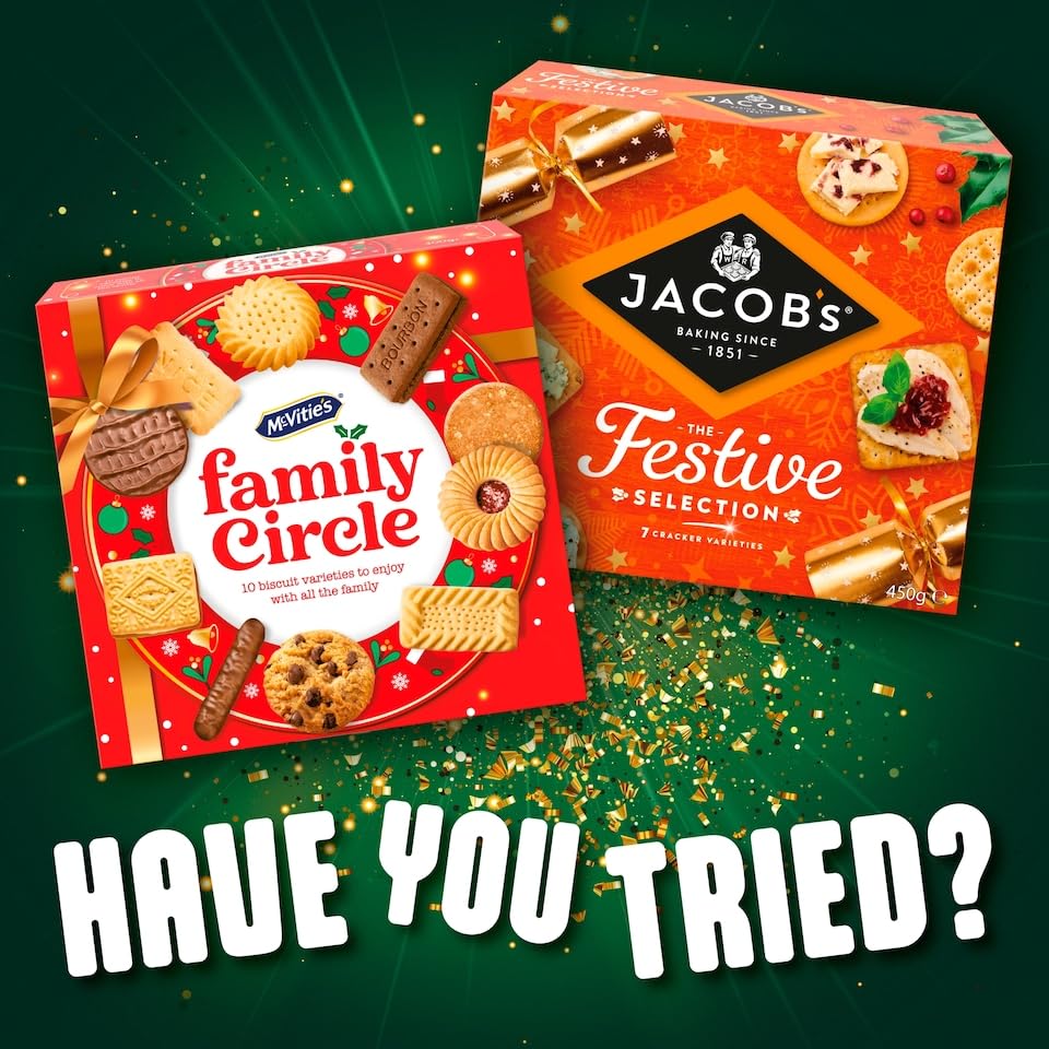 Jacob's Festive Selection - 7 Cracker Varieties, 450g Pack of 2 6