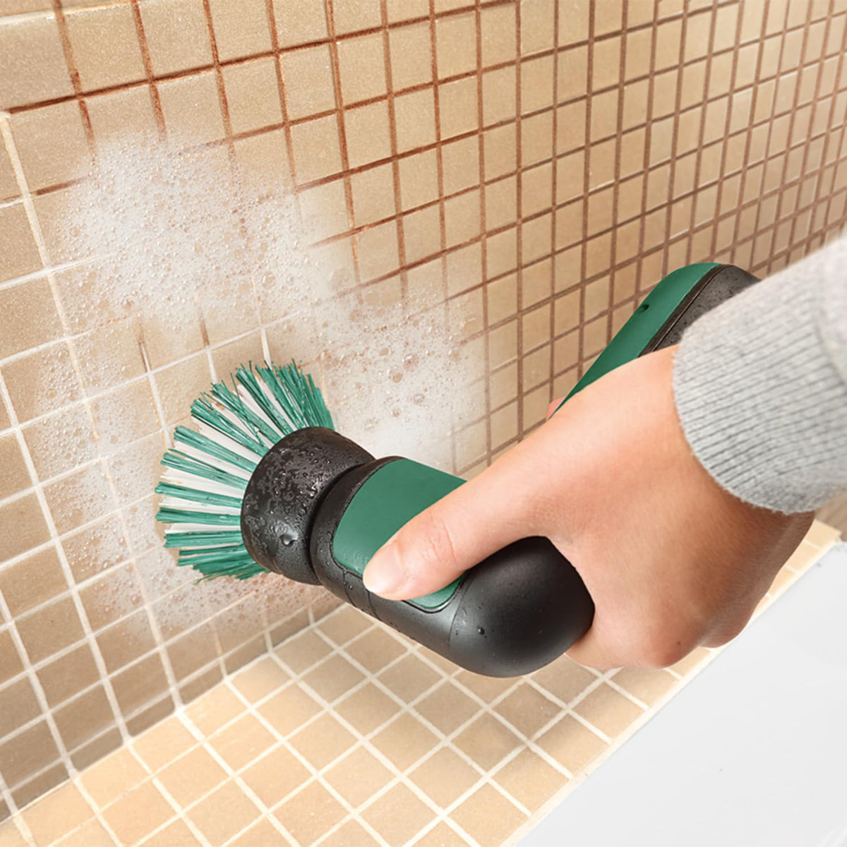 Bosch Bristle Brush - Heavy-Duty Bathroom & Kitchen Cleaning | Reusable | Green 2
