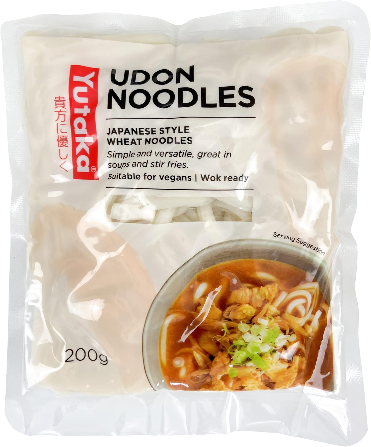 Yutaka Udon Noodles - Thick & Chewy Japanese Style | 200g Portions | Pack of 6