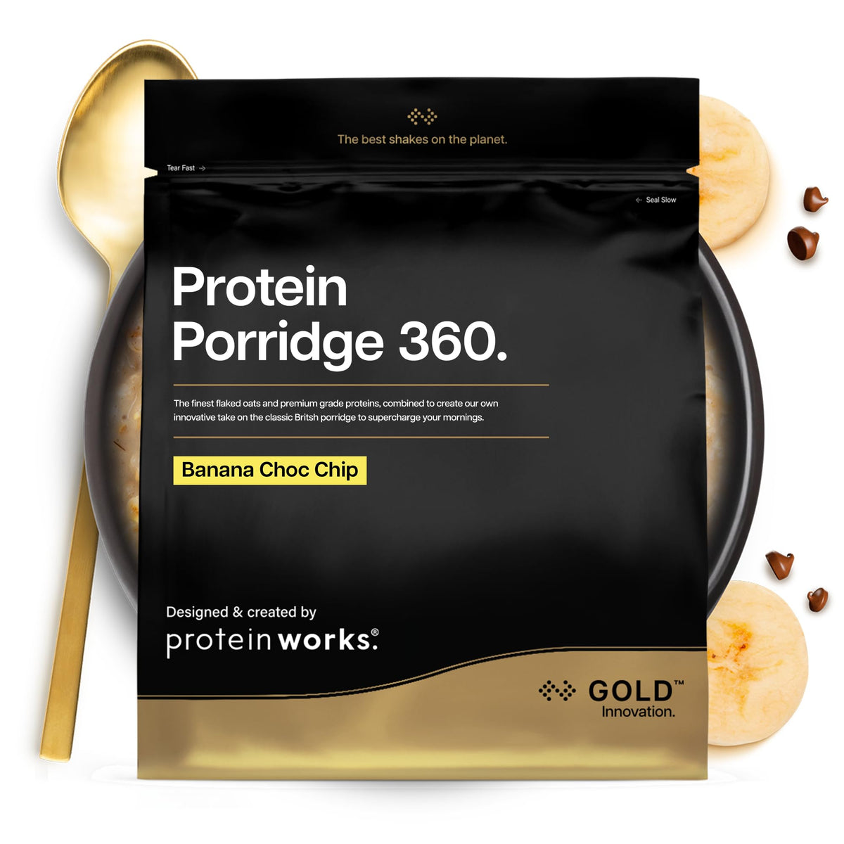THE PROTEIN WORKS Protein Porridge 360 - Banana Choc Chip, 500g