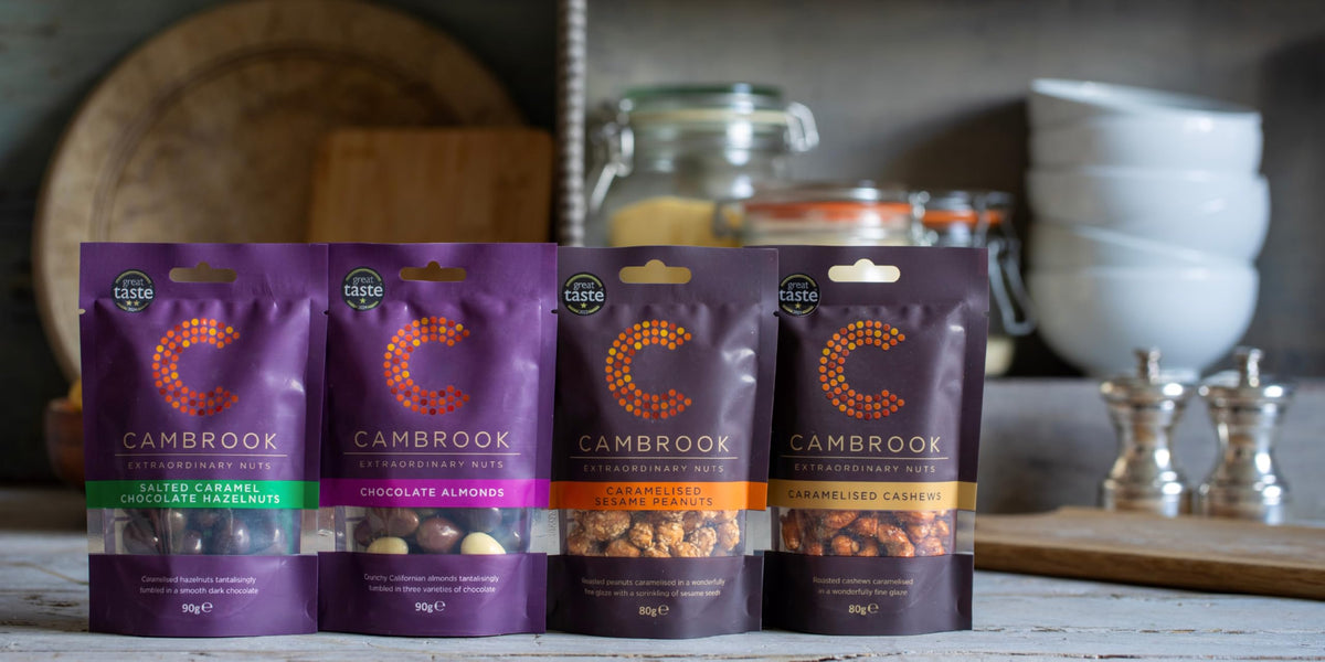 Cambrook Caramelised Sesame Peanuts - 80g Bags, Pack of 12 4