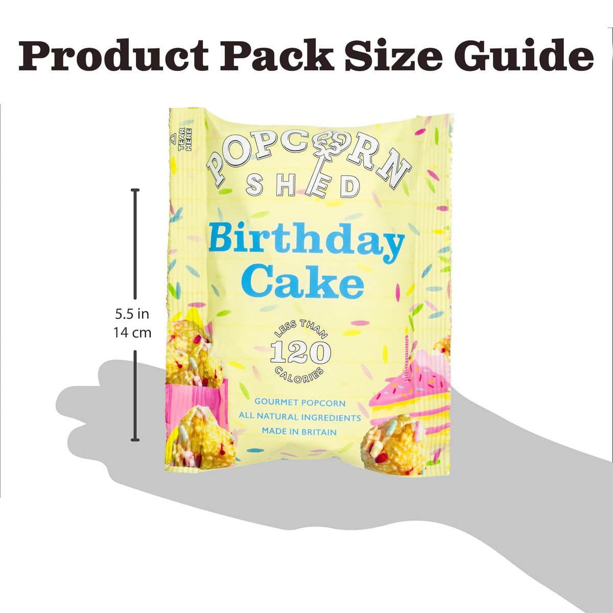 Popcorn Shed Birthday Cake Gourmet Popcorn - Vanilla Caramel, 16 x 24g Packs 5