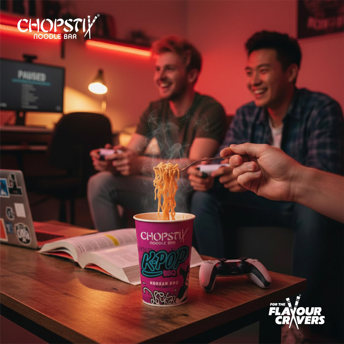 Chopstix Korean BBQ Saucy Noodles - 8 x 77g Multipack | Extra-Long Wheat Noodles | Ready in 6 Minutes 4