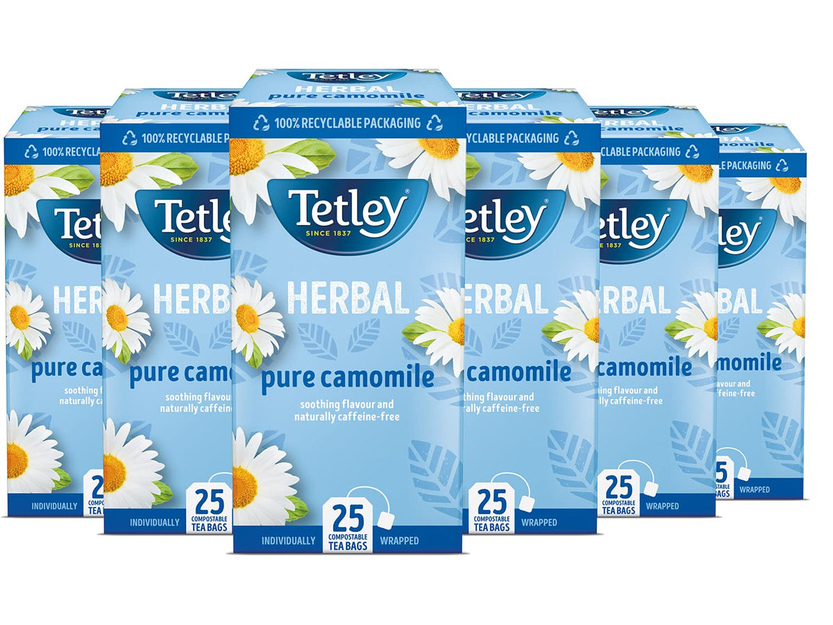 Tetley Pure Camomile Herbal Tea Bags - Soothing & Floral Infusion - 150 Teabags