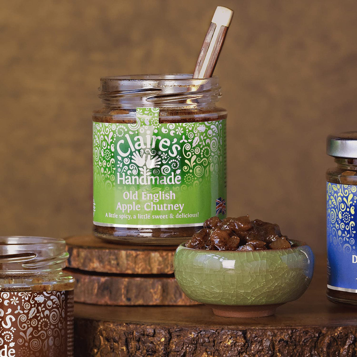 Claire's Handmade Old English & Apple Chutney - Sweet & Spicy Blend | 200g Pack of 2 | Vegetarian & Vegan 3