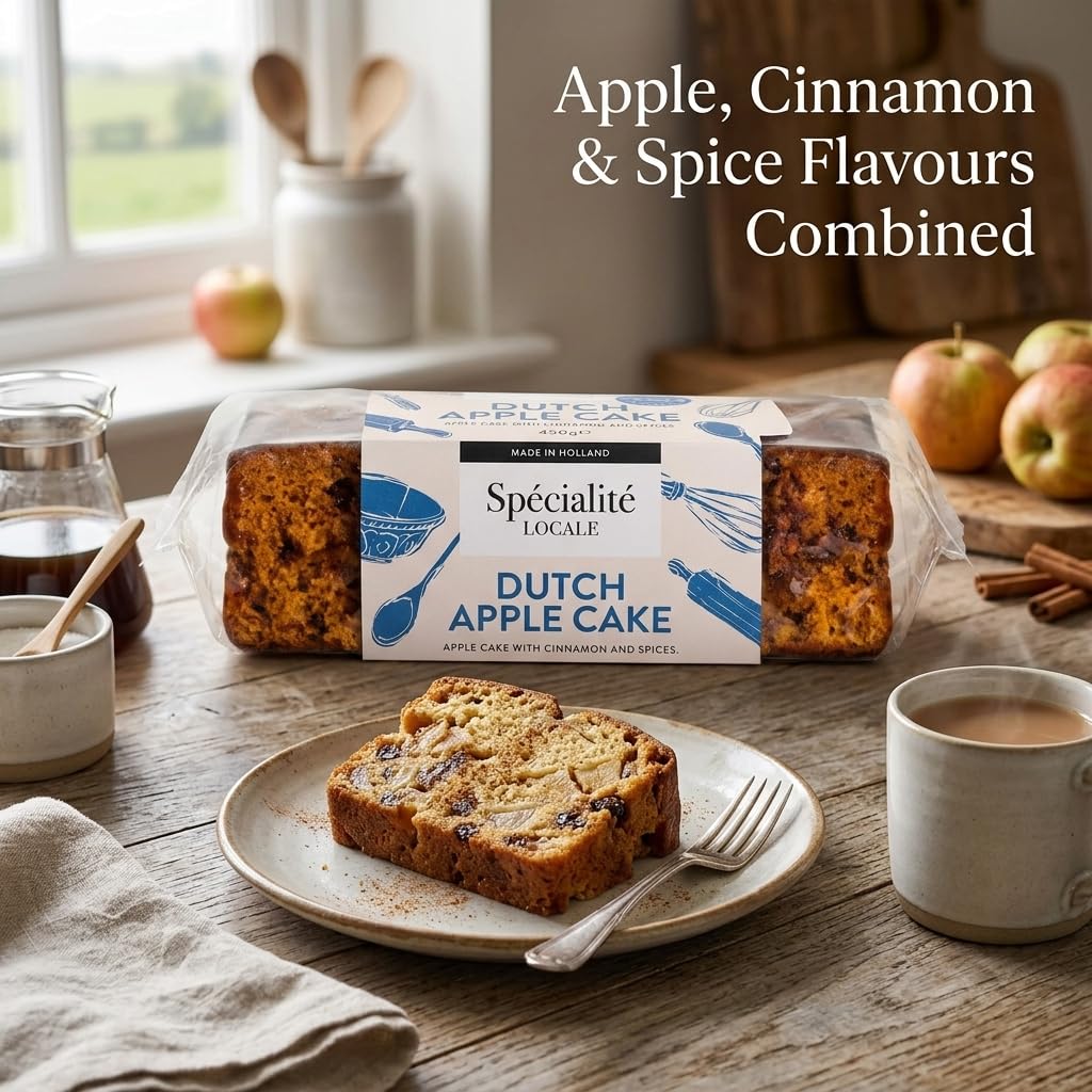 Specialite Locale Dutch Apple Loaf Cake - Egg & Dairy Free | Vegan | Low Fat | 450g 7