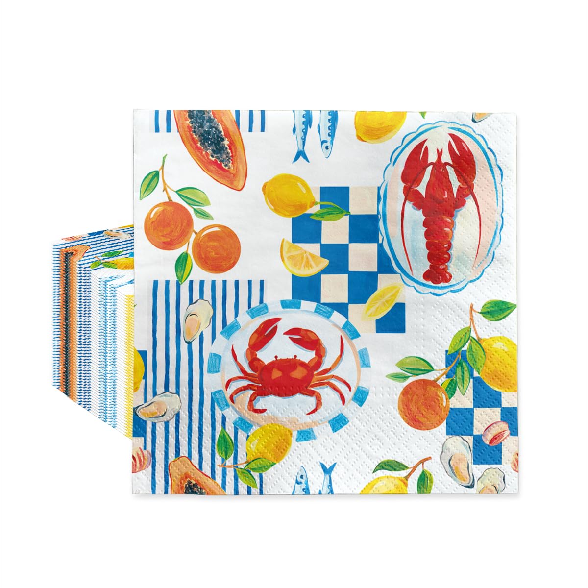 PAW Decor Collection Paper Napkins - Navy Bites | 33 x 33 cm | 20 Pack 1