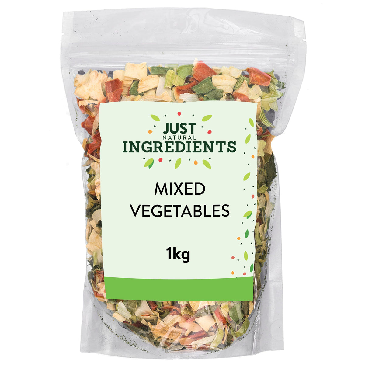 JustIngredients Dried Mixed Vegetables - 1kg Bag | For Soups, Stews & Broths