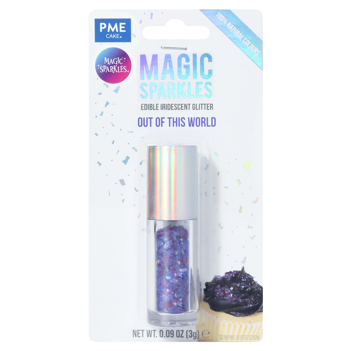 PME Magic Sparkles Edible Glitter - Iridescent Flakes, Galaxy Color, 3g 4