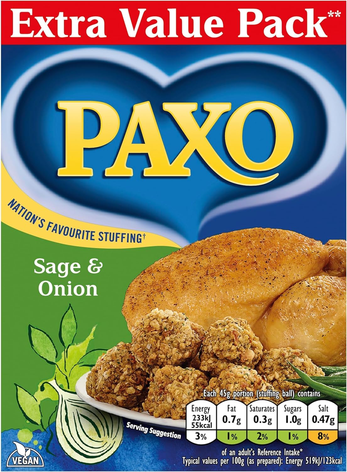 Paxo Sage & Onion Stuffing Mix - 340g Box (Pack of 8) 5