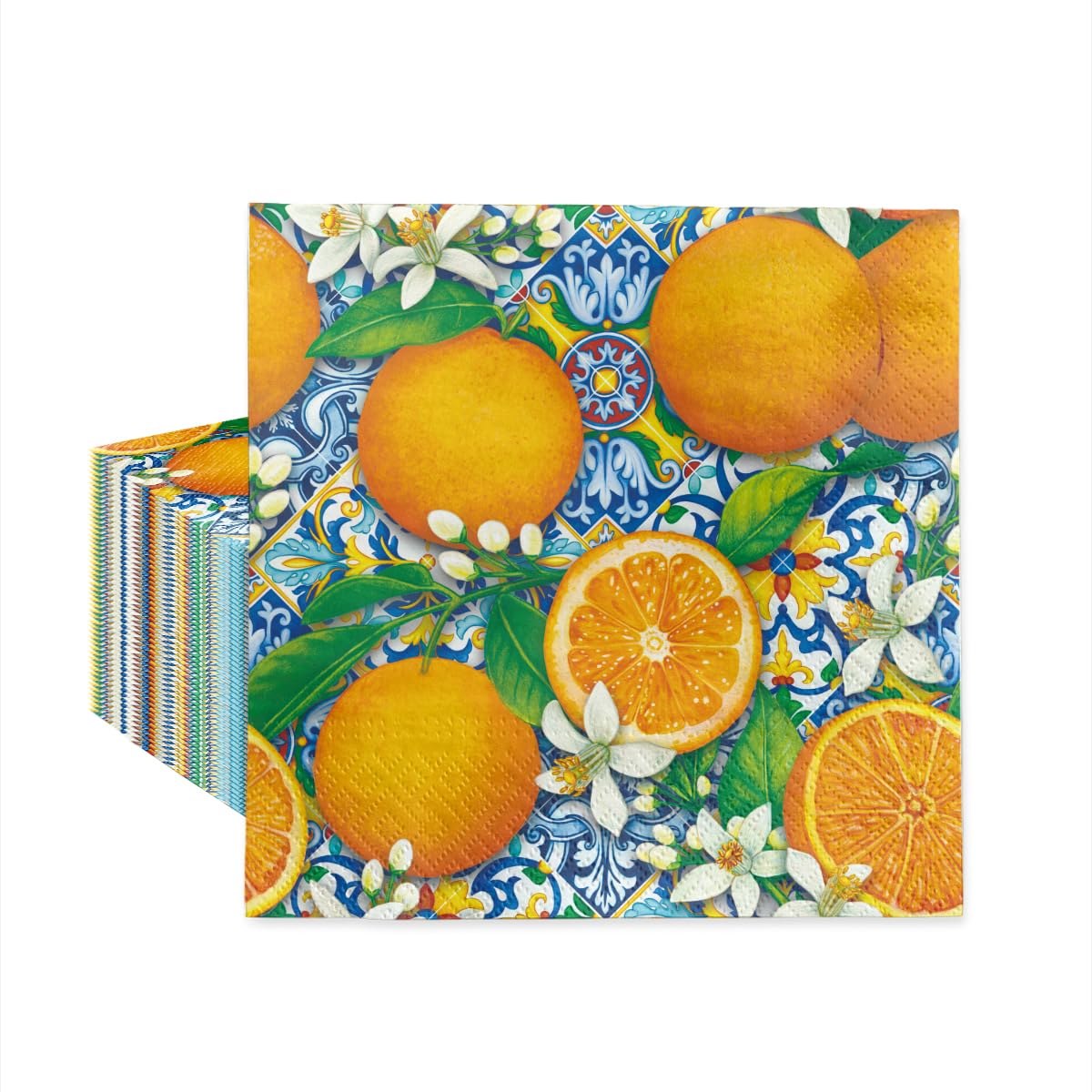 PAW Decor Collection Paper Napkins - Orange Boom Design | 33 x 33 cm | 20 Pack 1