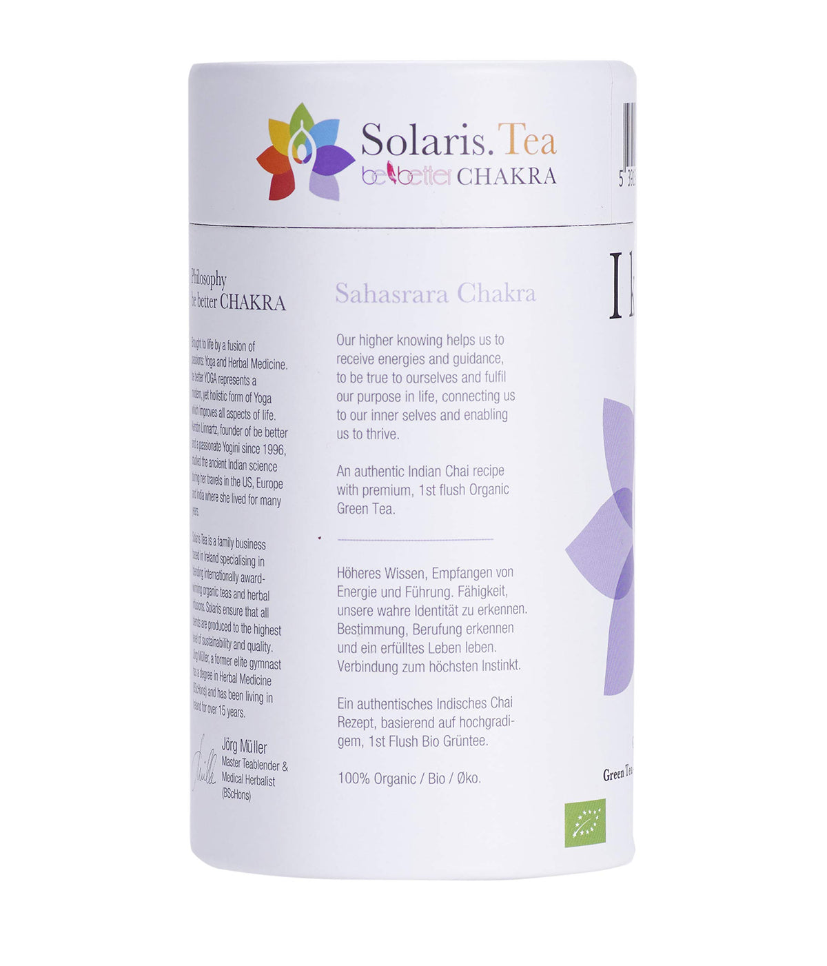 Solaris Tea 'I Know' Crown Chakra Herbal Tea - Organic, Vegan, Promotes Relaxation | 30g 10