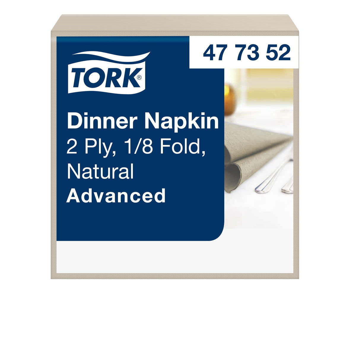 Tork Natural Dinner Napkin - 2 Ply, 150 Count | 39.5cm x 39cm Unfolded
