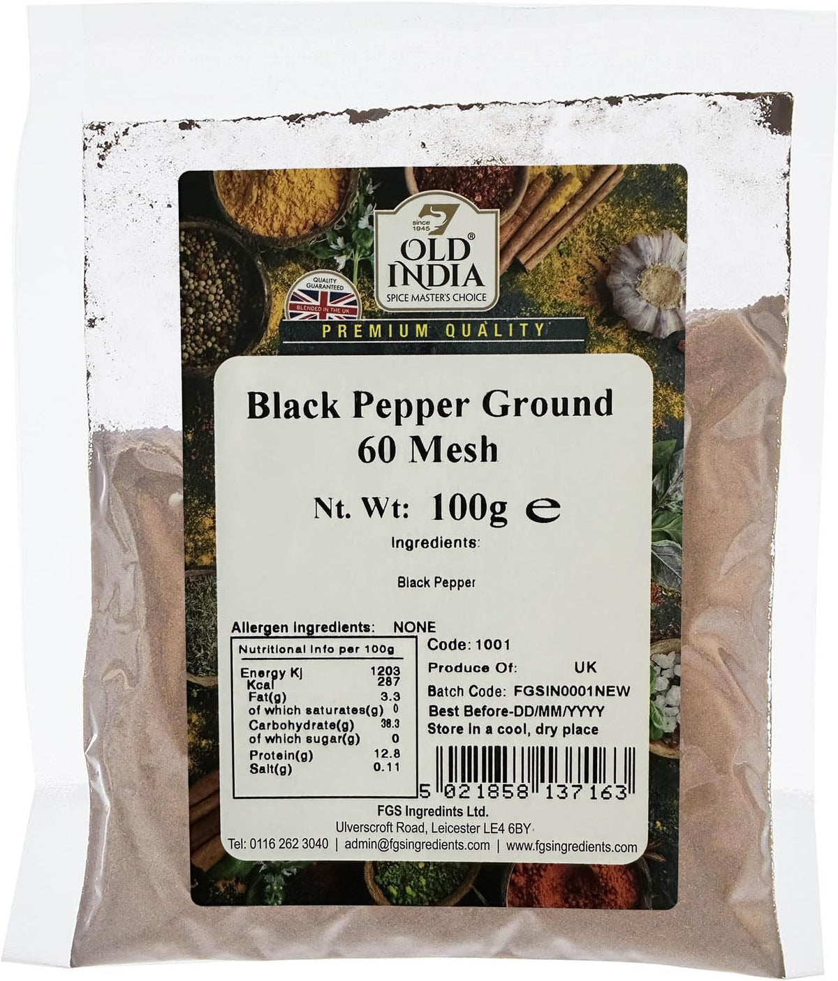 Old India Ground Black Pepper - 100% Natural, Additive-Free | 100g 1