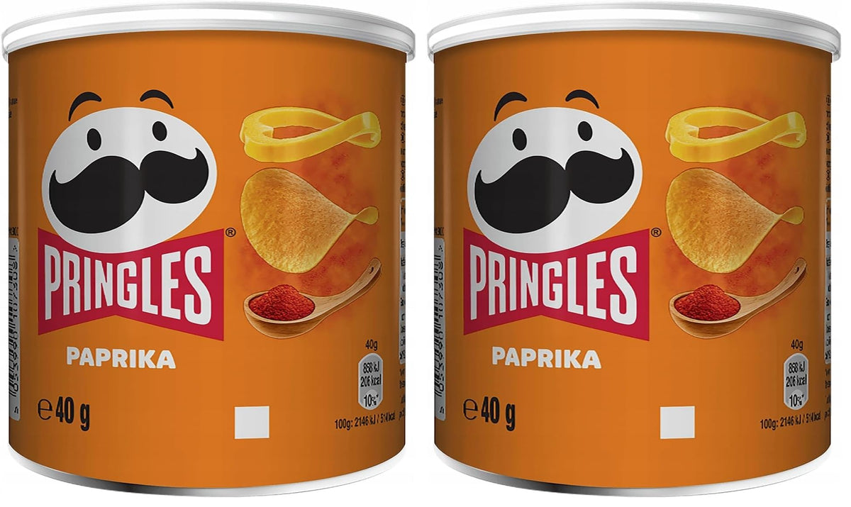 Pringles Sweet Paprika Crisps - Pack of 12 Single Bags | 40g Each