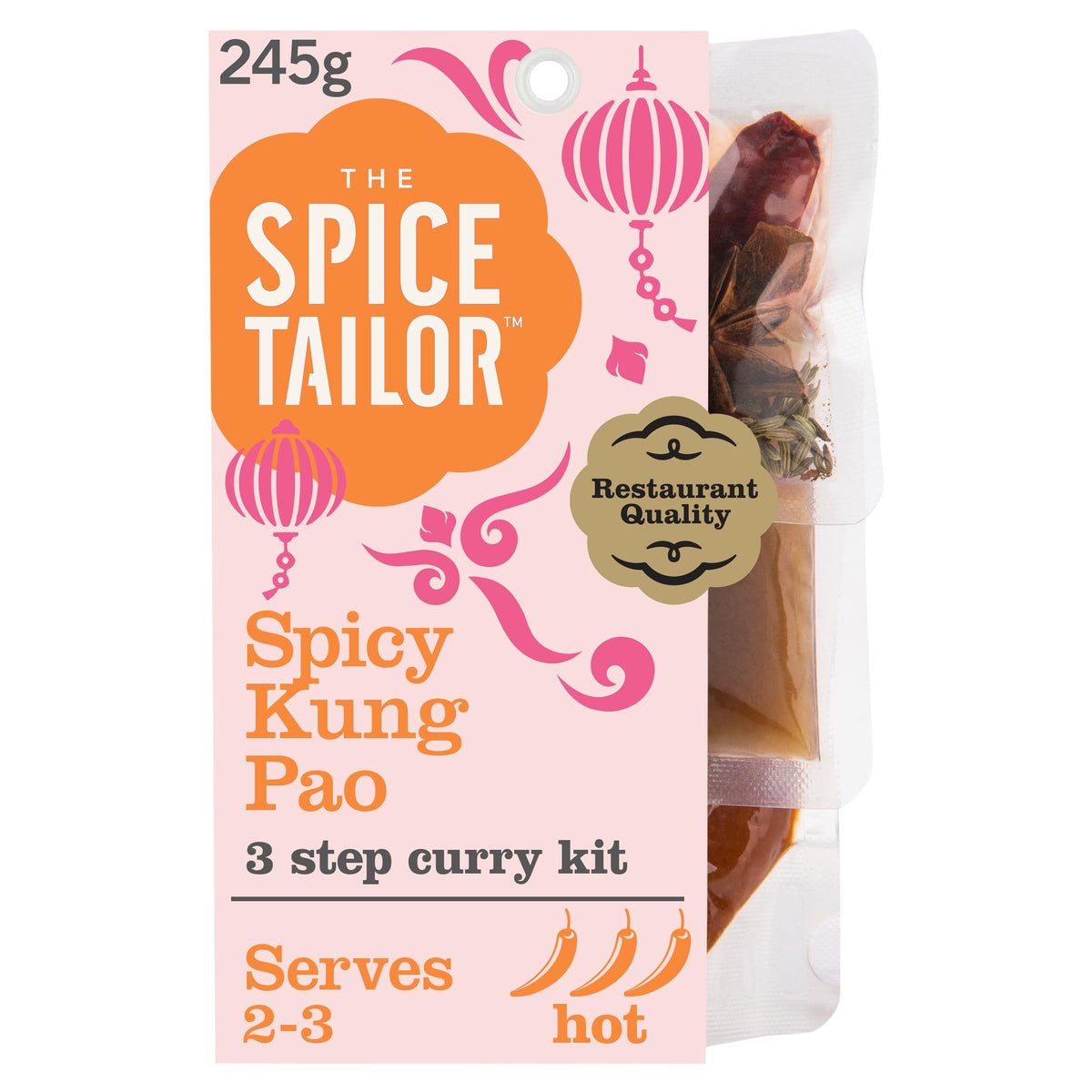 The Spice Tailor Spicy Kung Pao Sauce Kit - Authentic Asian Flavours, Pack of 5