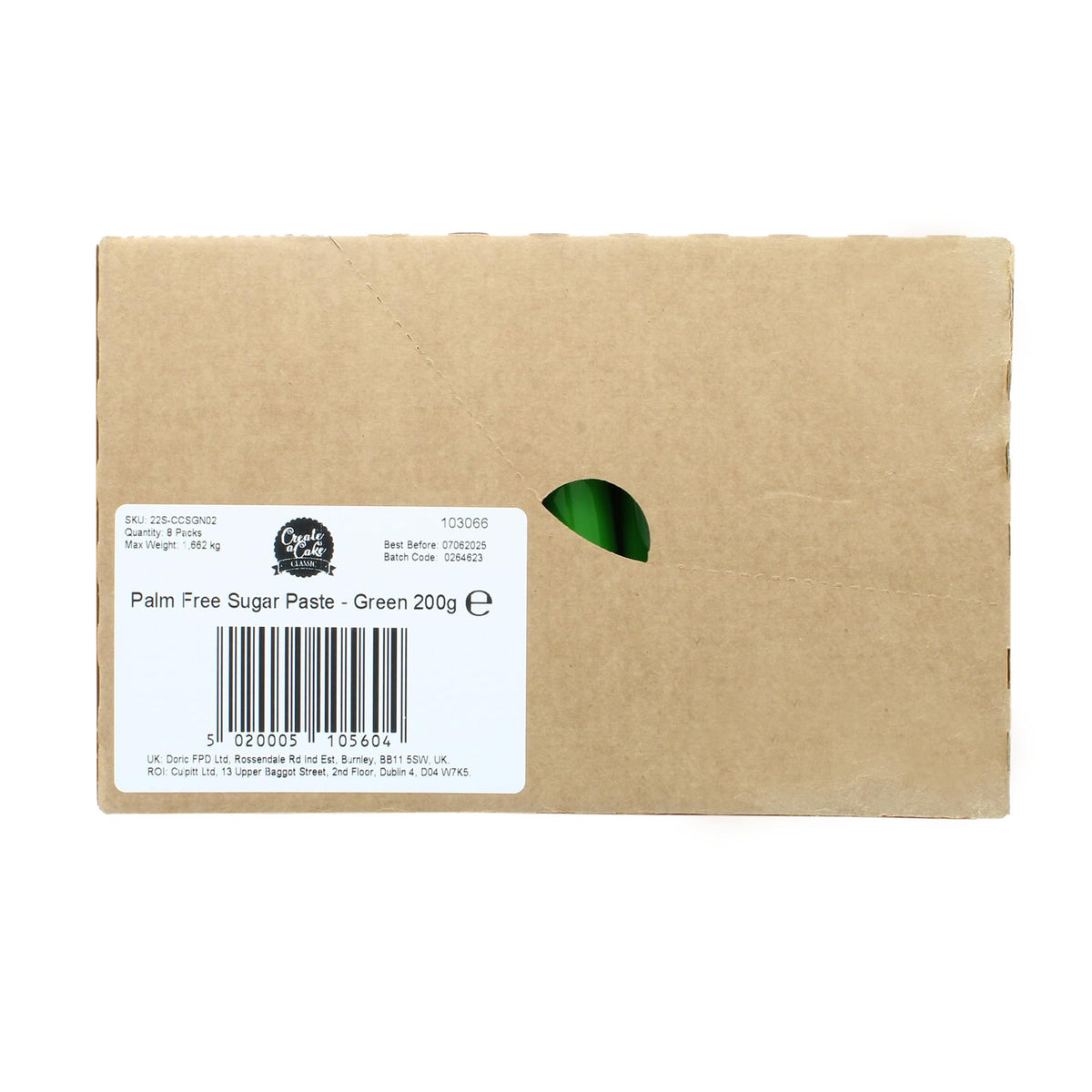 Create A Cake Green Ready to Roll Fondant Icing - 1.6kg Pack | Palm Free Sugar Paste 6